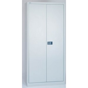 Skriňa dvojdverová kovová 4 zásuvky sivá