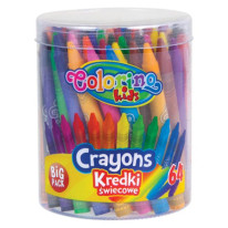 Voskovky okrúhle Colorino Big Pack, mix farieb 64ks