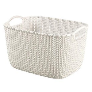 Odkladací košík Curver Knit L biely