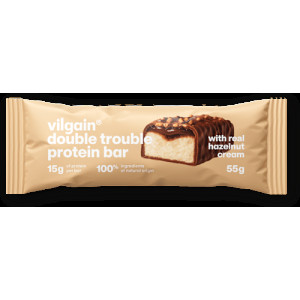 Proteínová tyčinka Double Trouble Hazelnut Cream, 55 g