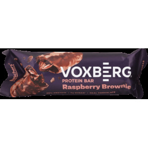 Proteínová tyčinka s príchuťou malinového brownie v mliečnej čokoláde, 50 g