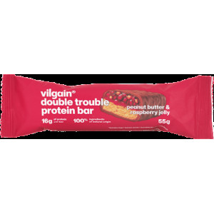 Proteínová tyčinka double trouble peanut butter & raspberry jelly, 55 g