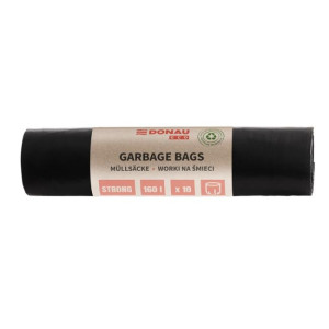 Vrecia DONAU ECO strong, ,160 ℓ, 70 mic, 10 ks, čierne, LDPE