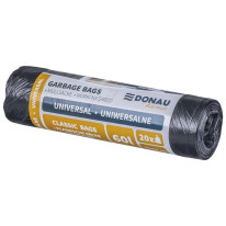 Vrecia DONAU-HOME, univerzálne, 60 ℓ, 20 ks, čierne