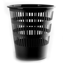 Kôš plastový rebrovaný 16 ℓ čierny