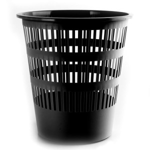 Kôš plastový rebrovaný 16 ℓ čierny