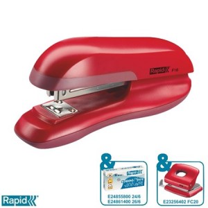 Zošívačka Rapid F16 Fashion 24/6 červená