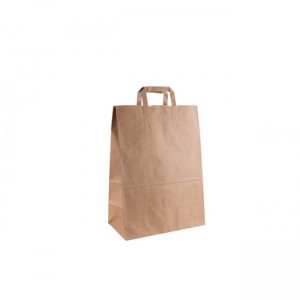 Papierová taška, ploché ušká, 320x170x440mm, hnedá