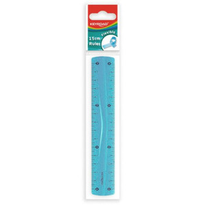Pravítko KEYROAD 15 cm, ohybné, mix farieb