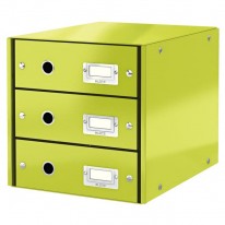 Zásuvkový box Leitz Click & Store 3 zásuvky metalická zelená