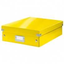 Stredná organizačná škatuľa Click & Store žltá