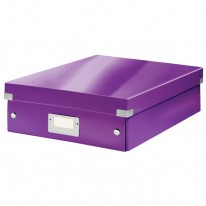 Stredná organizačná škatuľa Click & Store purpurová