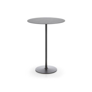 Barový stolík Chic RR10, p 80cm, v 110cm, čierny rám, čierna doska