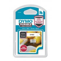 Kazeta k štítkovačom Dymo D1 12 mm x 5,5 m odolná bielo-čierna