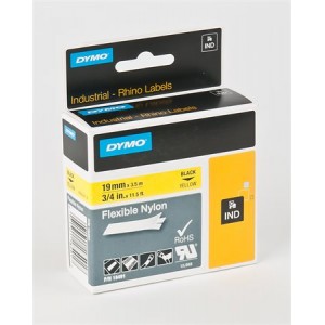 Páska  nylonová  19  mm x 3,5m  žltá čierne písmenká