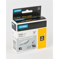 Páska, fóliovaná, 12 mm x 1,5 m, biela/čierne písmenká