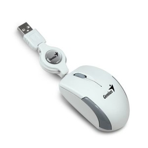Myš optická malá USB GENIUS Micro Traveler biela