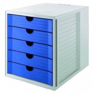 Zásuvkový box System KARMA eko-modrý