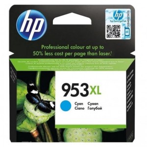 Atramentová náplň HP F6U16AE HP 953XL pre OfficeJet Pro 7740/8210/8710/8720 cyan XL (1.600 str.)