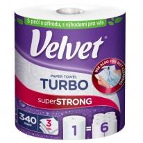 Kuchynské utierky 3-vrstvové Velvet Turbo 1ks, 75,82m