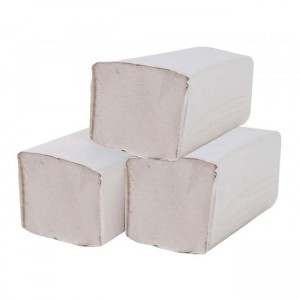 Papierové utierky skladané ZZ 1-vrstvové sivé recykel (20 bal.)