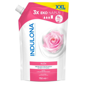 Tekuté mydlo INDULONA náhradná náplň 750 ml Ruža