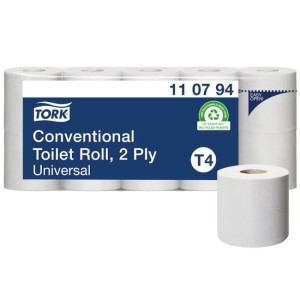 Toaletný papier 2-vrstvový TORK Universal T4, 10 ks