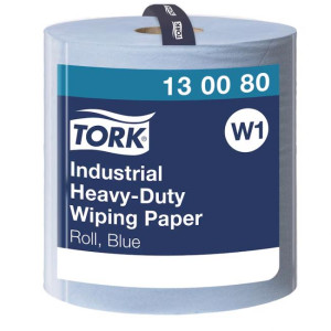 Priemyselné utierky v rolke 3-vrstv. TORK Heavy-Duty modré, 255 m
