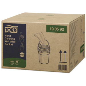 Utierky čistiace vlhčené na ruky Tork vo vedierku W14, 58 ks