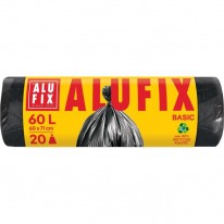 Vrecia na odpadky 60 l /20 ks, Economy, 13 mic., 59 x 72 cm, čierne, HDPE