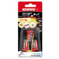 Lepidlo Kores Power Glue Gel 3x1g sekundové