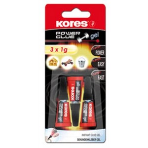Lepidlo Kores Power Glue Gel 3x1g sekundové