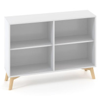 Policová skriňa ALFA ROOT nika s del.priečkou, 1 polica, 120x45x88,7cm, biela