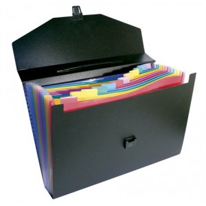 Aktovka s priehradkami Viqel RainbowClass 12 priehradok čierna