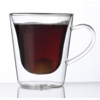 Kávová-čajová šálka dvojstenné sklo Thermo
