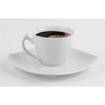 Kávová a čajová súprava Rotberg Porcelain Quadrate 25cl  hranatá biela