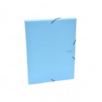 Plastový box s gumičkou Karton PP Pastelini modrý