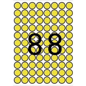 Etikety Apli 16mm 704 etikiet okrúhle žlté