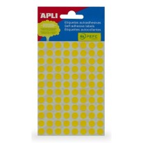 Etikety 8 mm okrúhle ručne popisovateľlné APLI žlté 288 etikiet bal