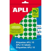 Etikety Apli 10mm 1008 etikiet okrúhle  zelené