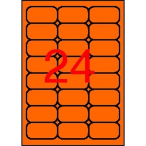 Etikety Apli 64x33,9mm 480 etikiet neónové oranžové