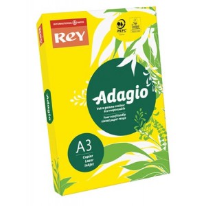 Kancelársky papier Rey Adagio A3 80g  žltý