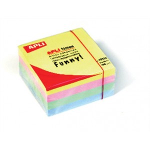 Samolepiaci bloček Apli 75x75 mm mix farieb pastel