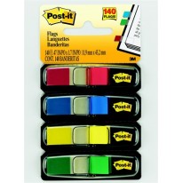 Záložky plastové Post-It 12x43 mm mix farieb