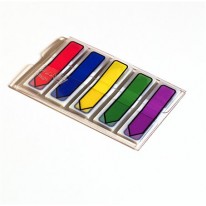 Záložky plastové Post-It 12x43 mm tvar Šípka mix 5 farieb
