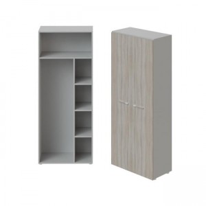 Šatníková skriňa Lenza Wels, s výsuvným vešiakom a policami, 79,8x196,5x42,2cm, driftwood