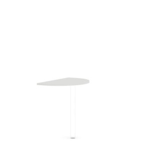 Doplnkový stôl bez nohy BASIC, 80x2,2x50cm, biela