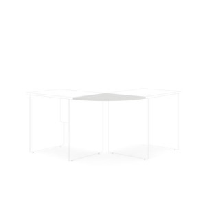 Doplnkový stôl bez nohy BASIC, 60x2,2x60cm, biela