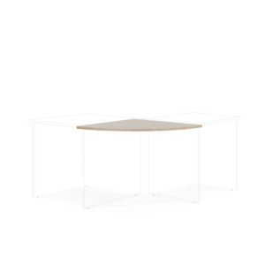 Doplnkový stôl bez nohy BASIC, 80x2,2x80cm, dub Sonoma
