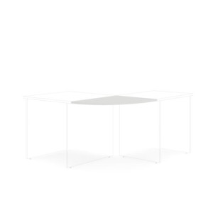 Doplnkový stôl bez nohy BASIC, 80x2,2x60cm, biela